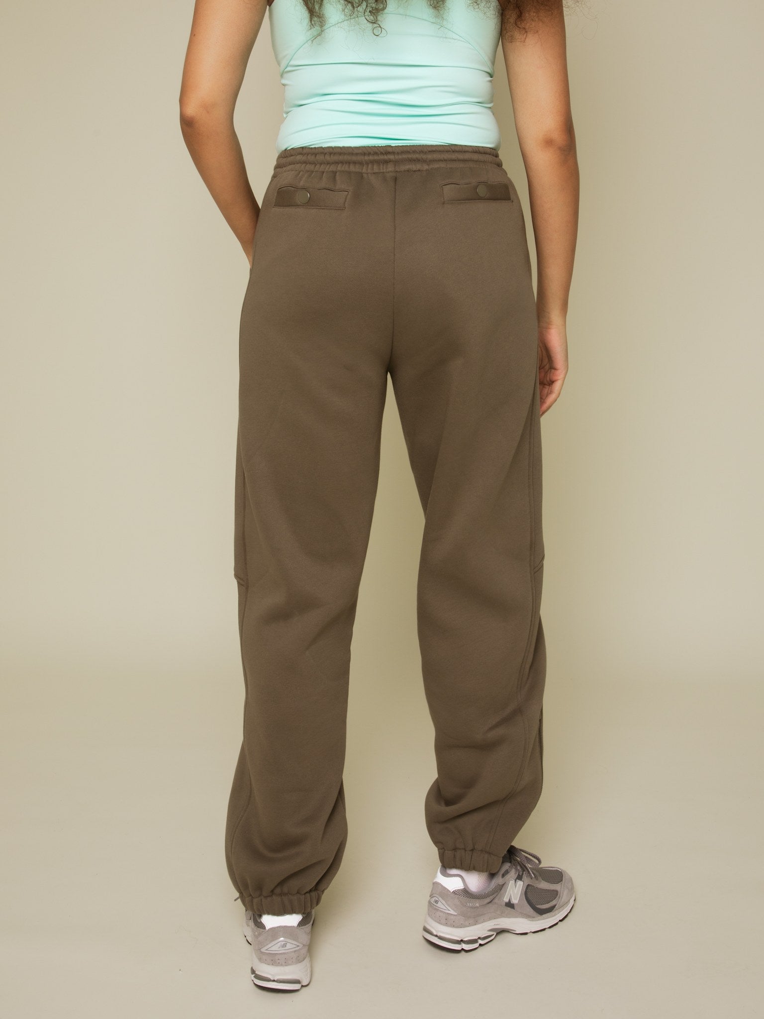 Horizon sweat zip-leg joggers - Moss