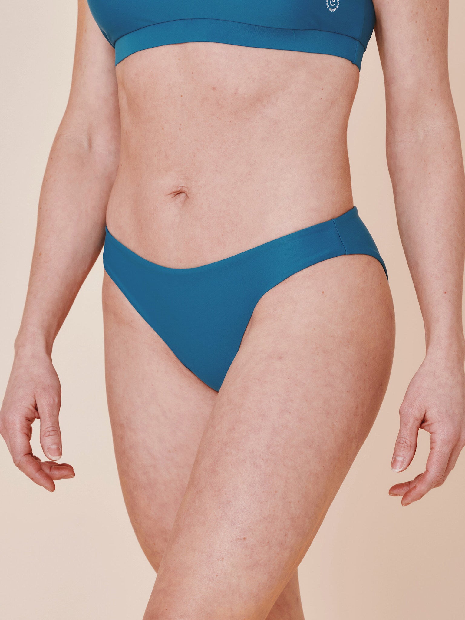 Batur rynket bikini underdel - Teal
