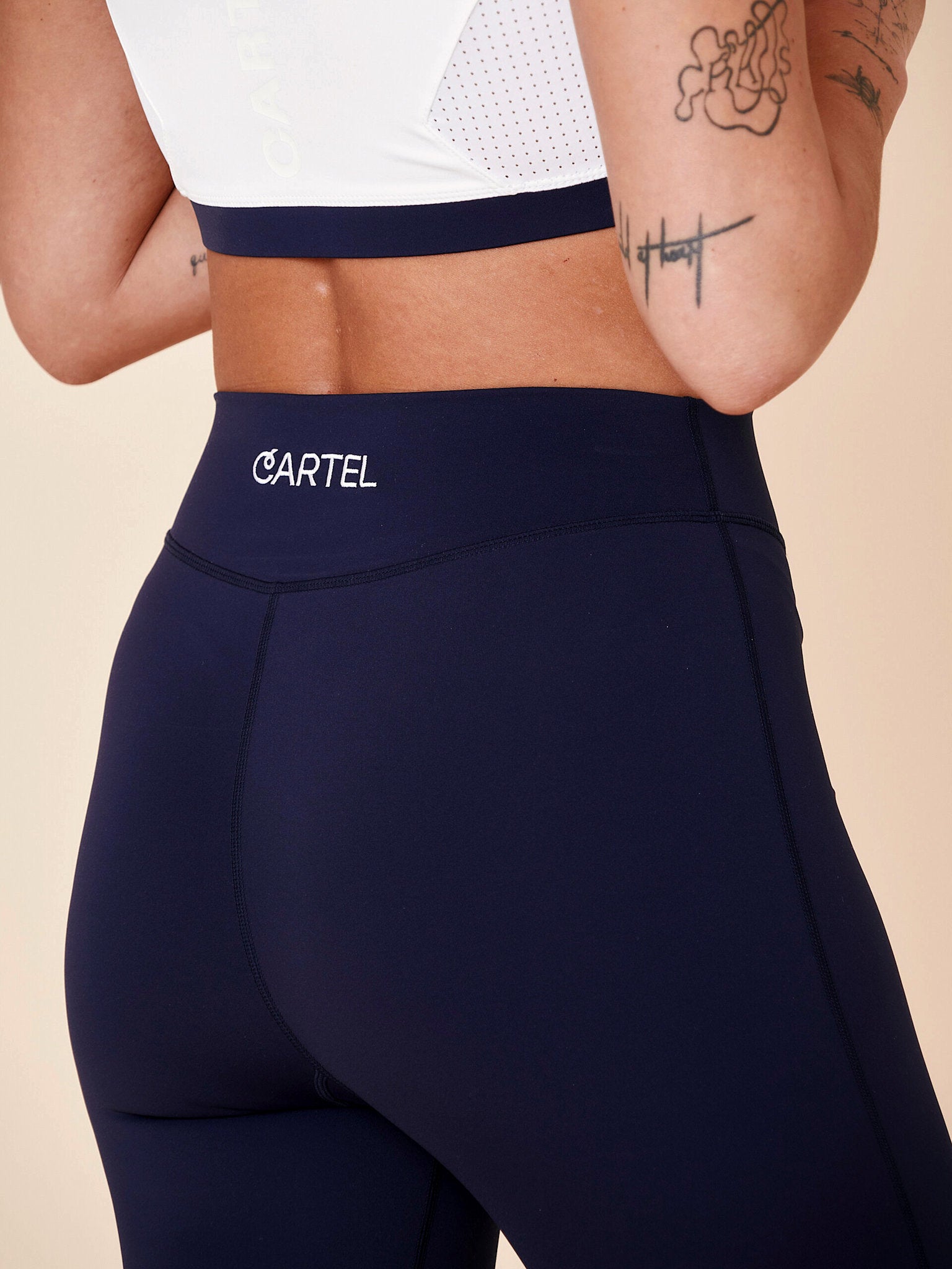 Sicilian high-waist flared leggings - Ocean
