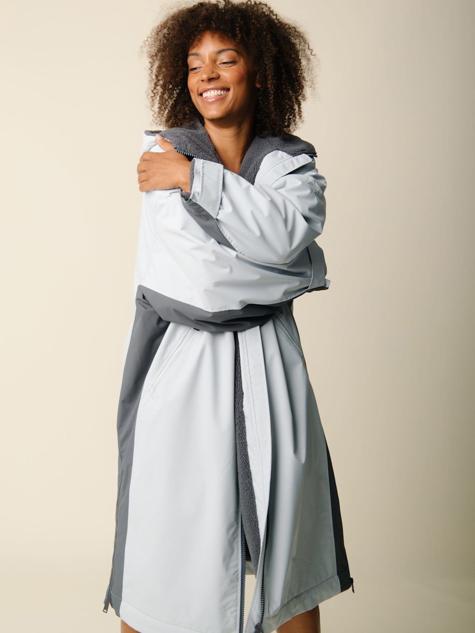 Nordic Fleece Changing Robe - Grey