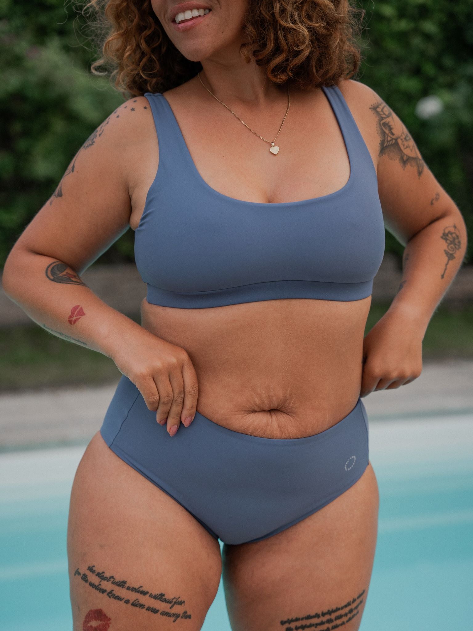 Bikini for women in dusty blue