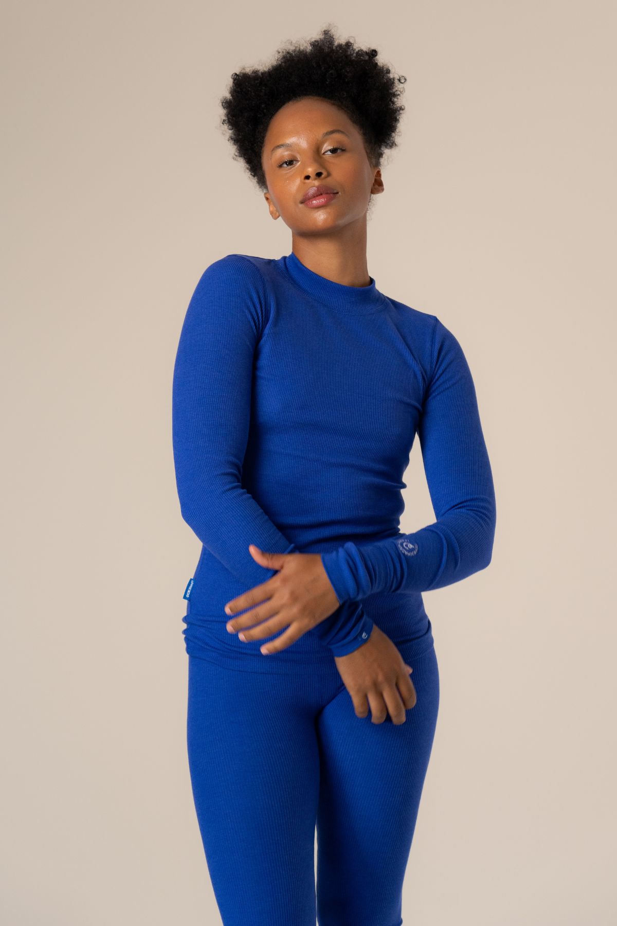 Algae ribbed long sleeve OCN Weed® top - Cartel Blue