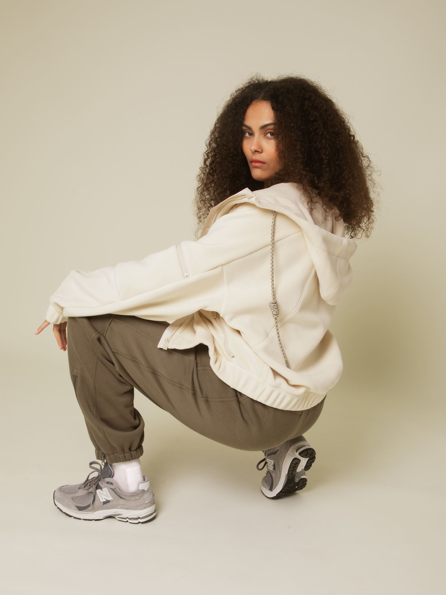 Horizon sweat zip-leg joggers - Moss