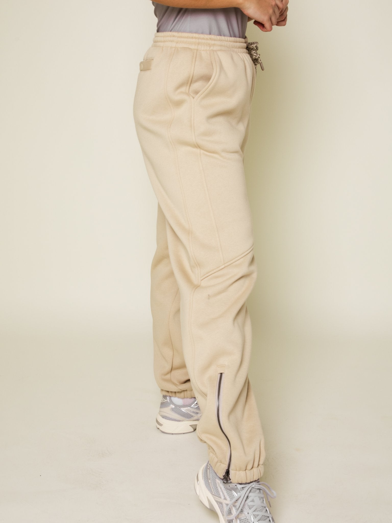 Horizon sweat zip-leg joggers - Sand