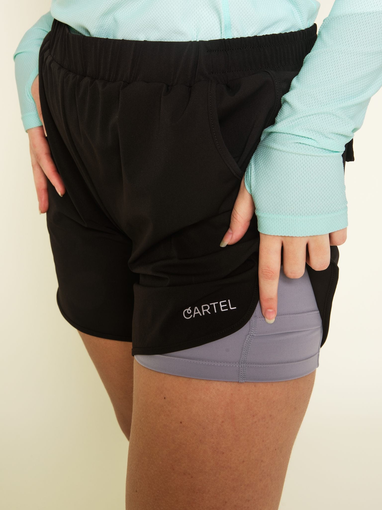 Traverse 2-in-1 sportivo shorts - Nero