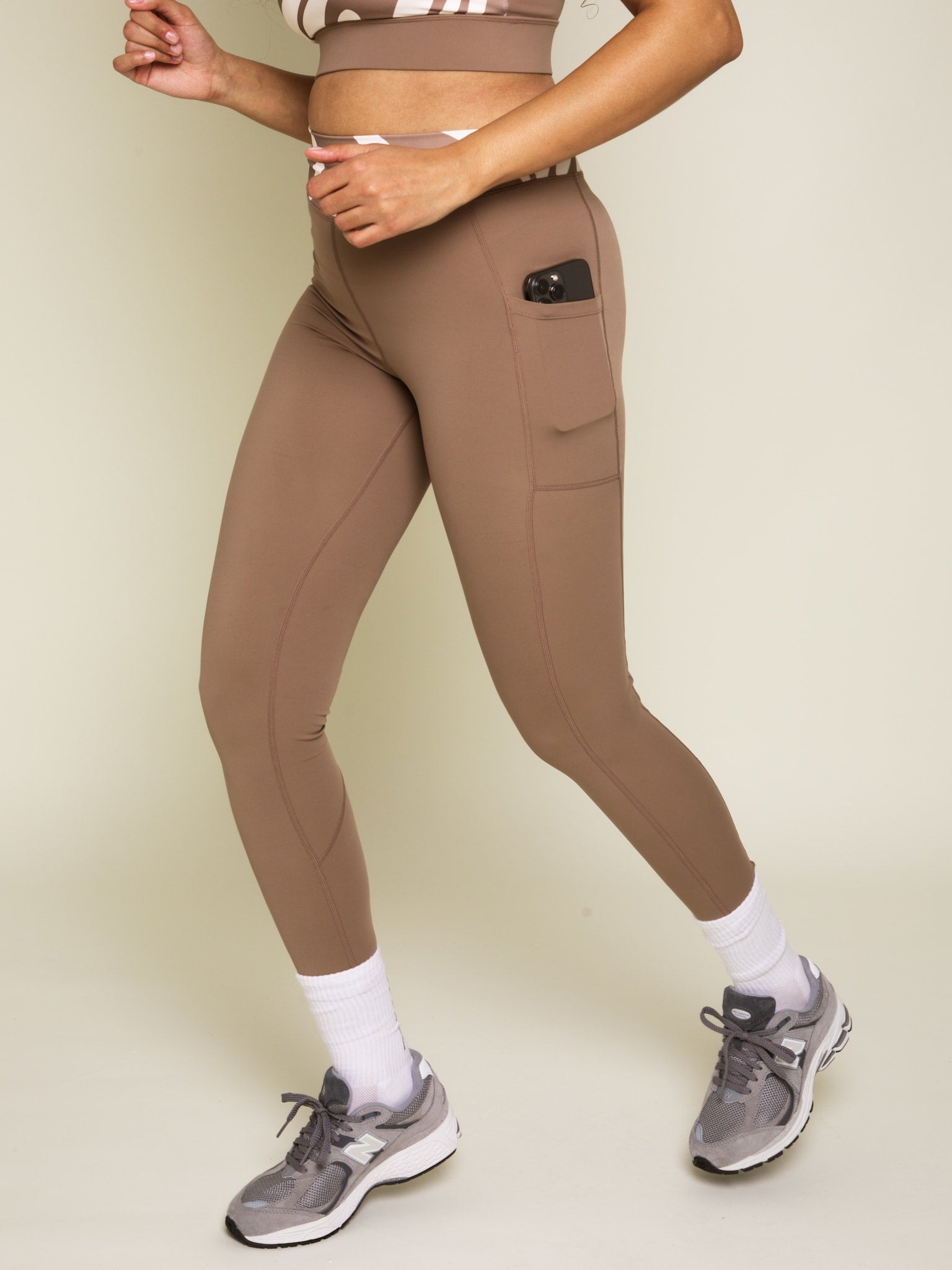 Umbria high-waist pocket leggings - Hazel