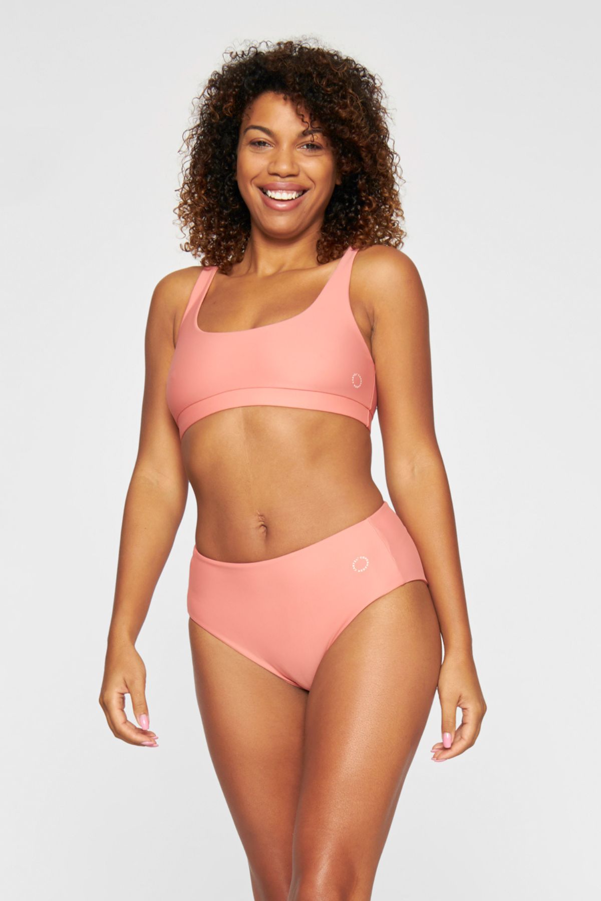 Ubud high-waist bikini bottom - Coral