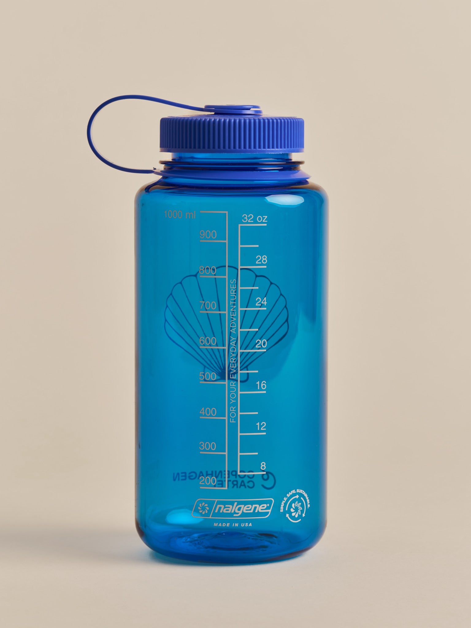 Shell nalgene water bottle - Cartel Blue