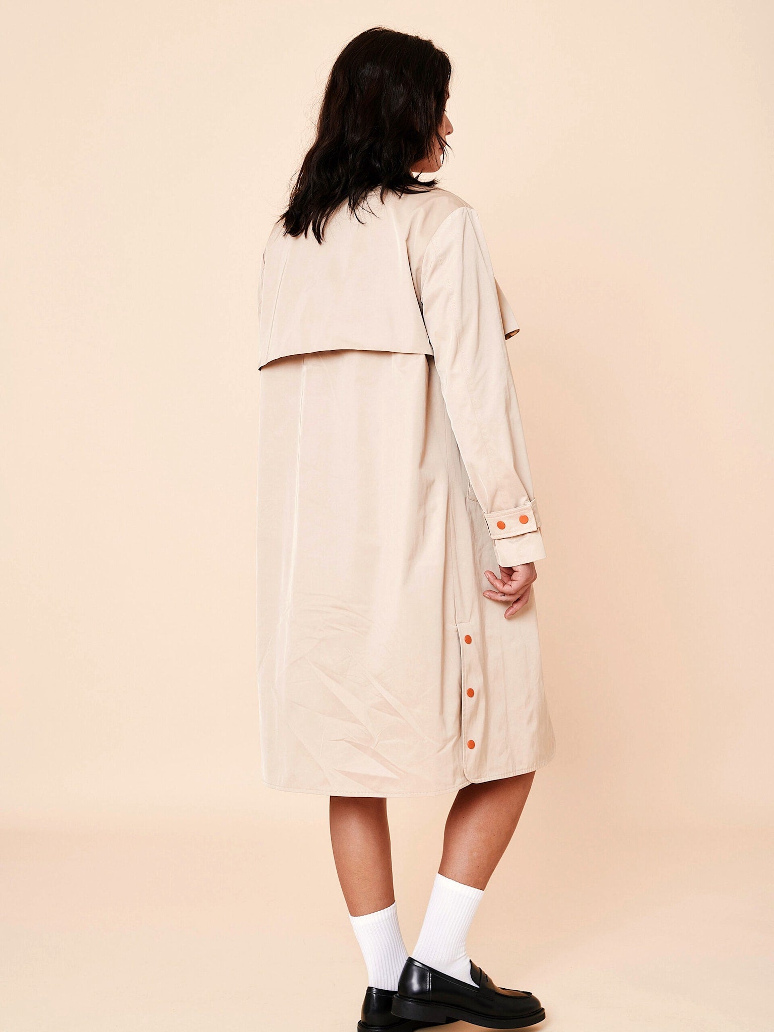 Palermo sportivo trench coat - Sand/Flame