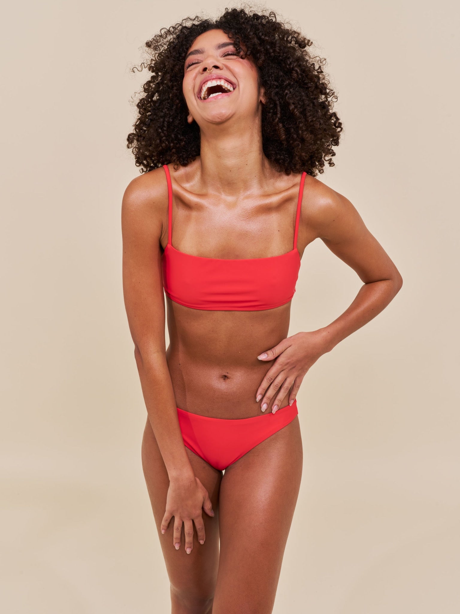 Sanur bandeau adjustable bikini top - Heat