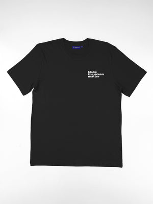 Organic cotton unisex Ocean t-shirt - Nero