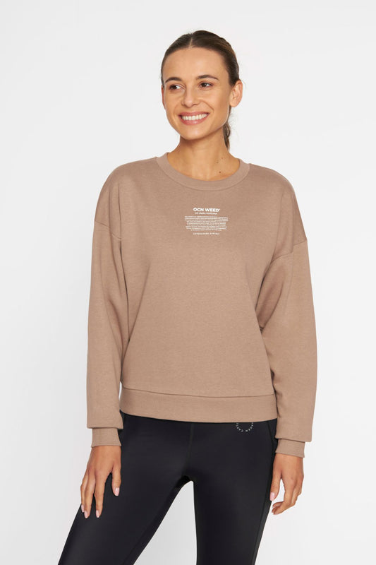 OCN WEED® women crop sweatshirt - Taupe