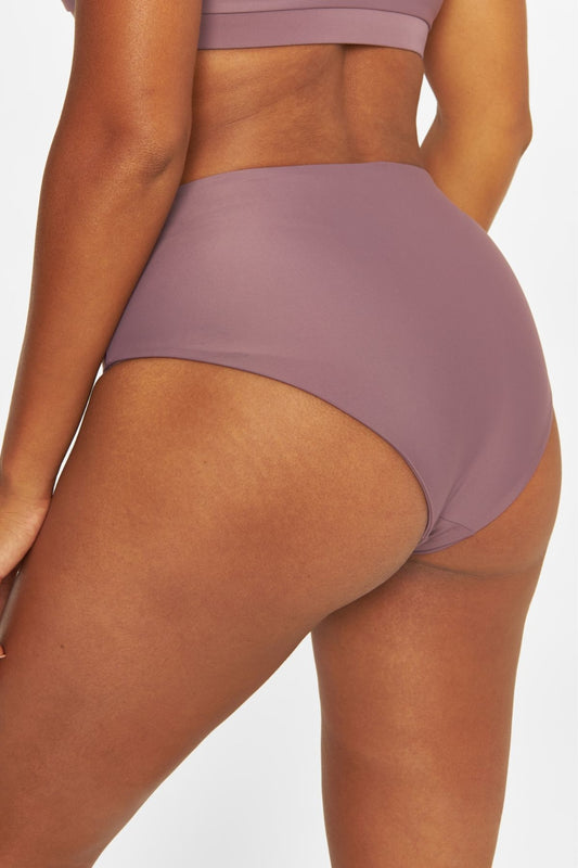 Ubud high-waist bikini bottom - Plum