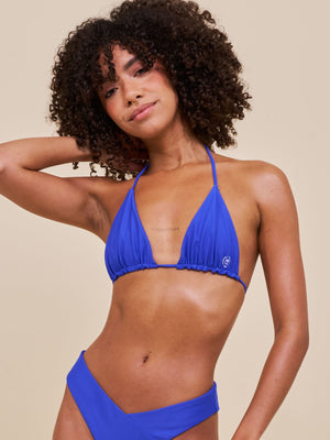 Uluwatu triangle bikini top - Cartel Blue